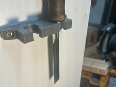 Narex Skew Chisels wall mounted rack