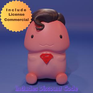 OCHINCHIN CUTE FIGURE + SUPERPENIS (SUPERMAN)/ PENIS CUTE FIGURE HEROES T6 + COMMERCIAL LICENSE