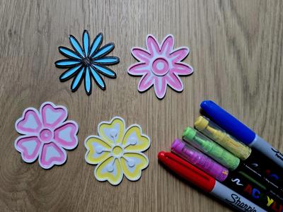 Flower DIY Coloring Cute Cool Craft NO AMS Pack 5