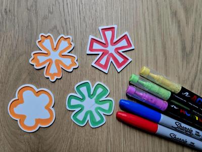 Cute Flower Pack 3 DIY Coloring NO AMS Craft Fun
