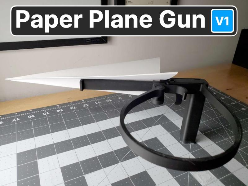 Paper plane gun (Print-In-Place)