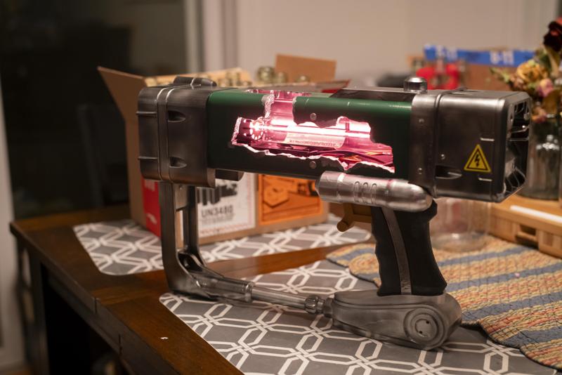Battle Damaged Fallout AEP7 Laser Pistol - HeNe Laser Tube Enclosure
