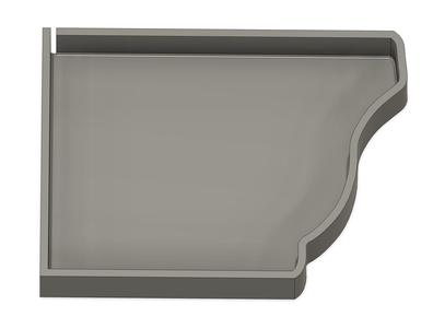 Rain gutter end cap / Заглушка водосточного желоба
