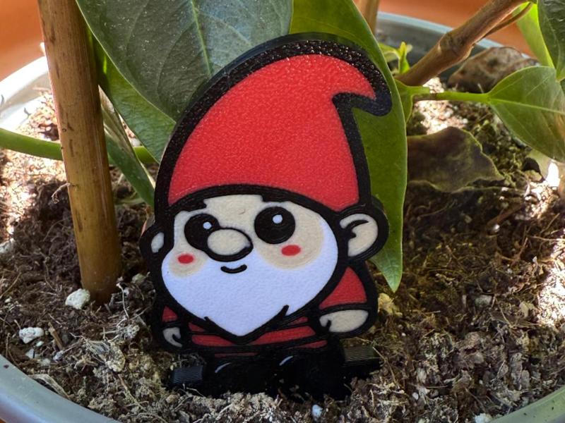 Garden gnome plant decoration