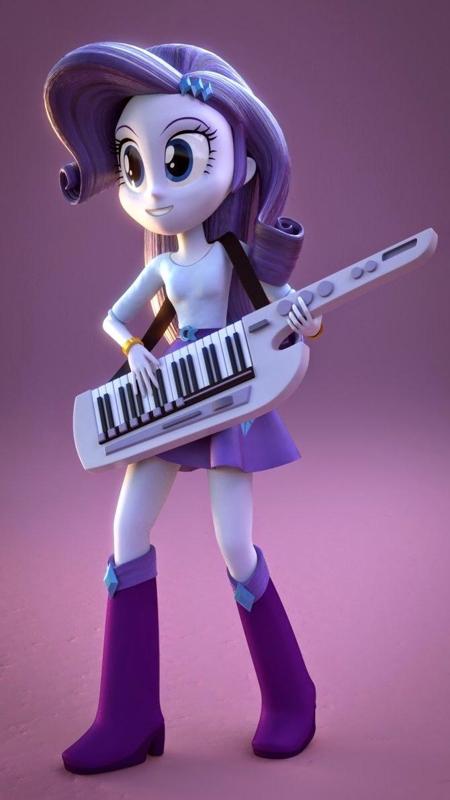 💎 Rarity Equestria Girls - My Little Pony 3D STL Printable Model 🦄