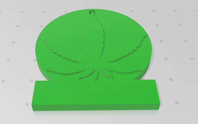 Weed Keychain Dog Plate