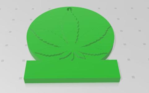 Weed Keychain Dog Plate