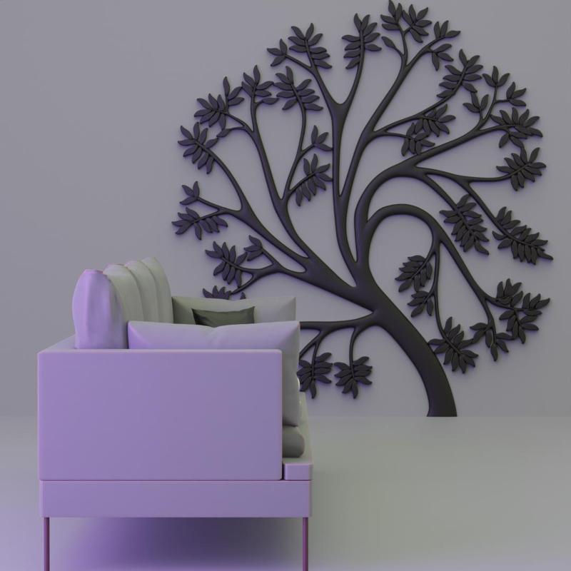 3D printable wall decoration natural tree