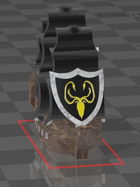 GAME OF THRONES BOARDGAME BOAT - HOUSE OF GREYJOY