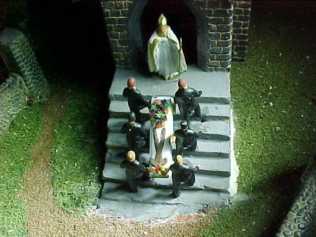 SCALEPRINT PALLBEARERS AND CASKET 00 HO SCALE