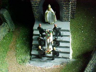 SCALEPRINT PALLBEARERS AND CASKET 00 HO SCALE