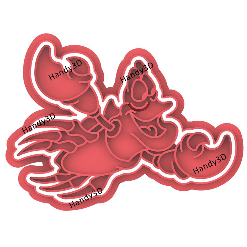Sebastian v1 little mermaid cookie cutter 9cm