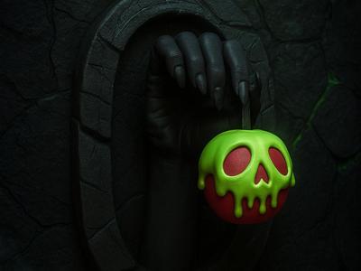 Poisoned Apple Hand Wall Sculpture for Halloween