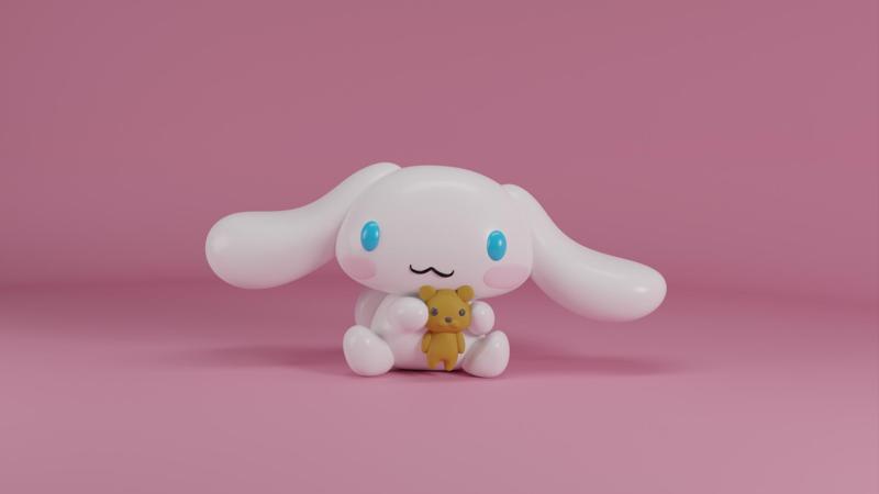 CINNAMOROLL-SANRIO-FIGURE AND KEYCHAIN (FIGURA Y LLAVERO)