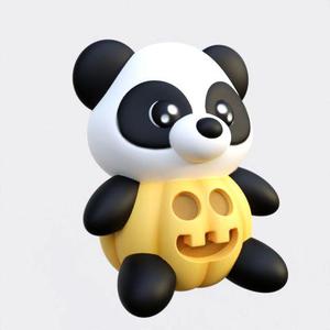 Halloween Panda Pumpkin Cute Panda Bear