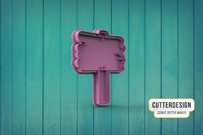 Wooden Sign Cookie Cutter