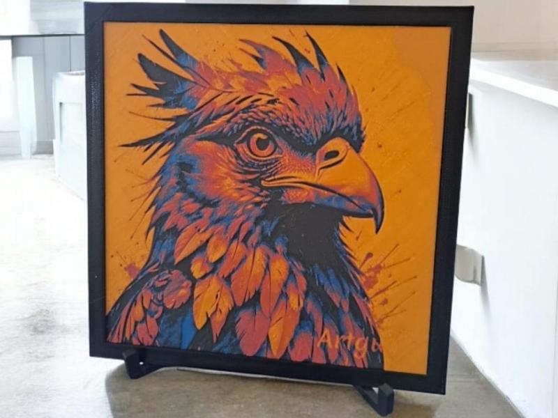 Colorful Bird Hueforge