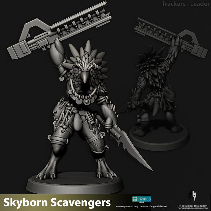 Leader with Alien Rifle - Skyborn Scavengers - 28mm