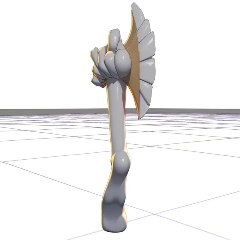 Winged Axe 3D Model STL Printable