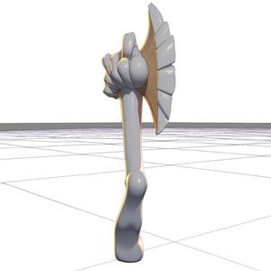 Winged Axe 3D Model STL Printable