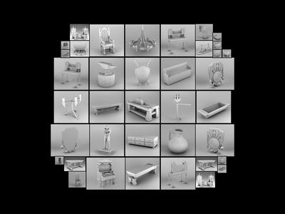 Large Collection of Middle Ages Interior pieces