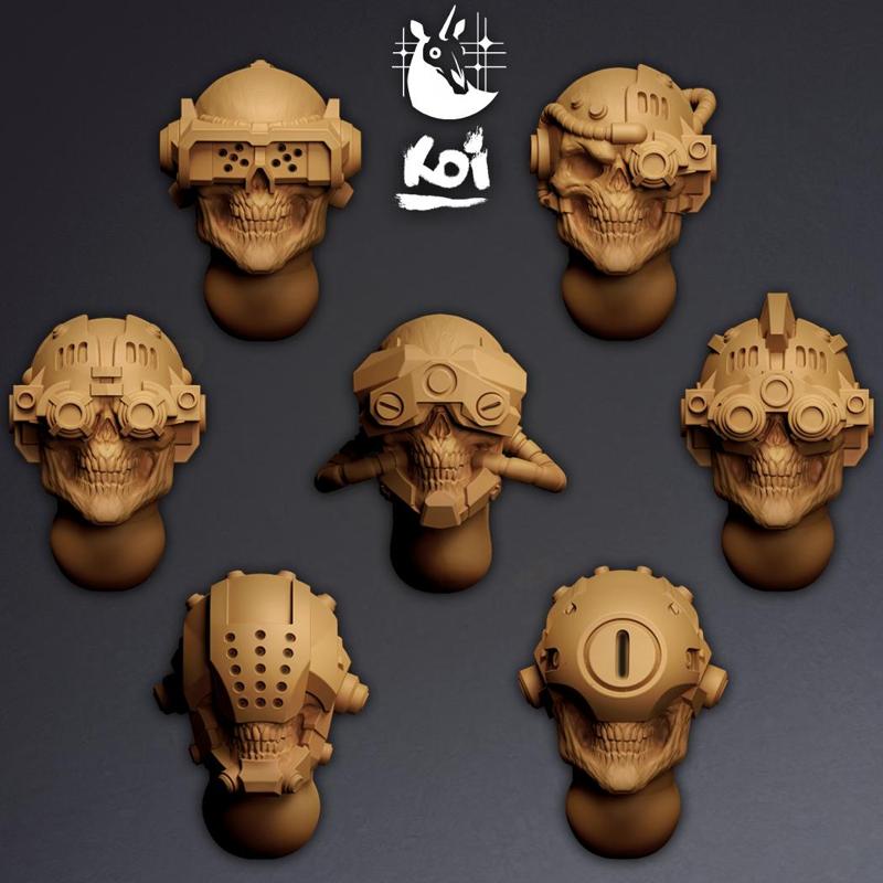 Techno Priests - Miniature Heads