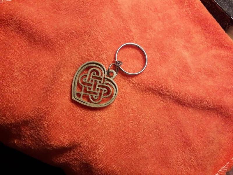 key holder, pendant - Celtic knot heart - eternity, circle of life - Key holder, pendant