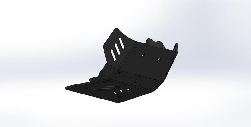 Adaptable SKID PLATE for ENDURO/MOTOCROSS motorcycles - Model for BETA RR 125 4T LC  (2021-2024)