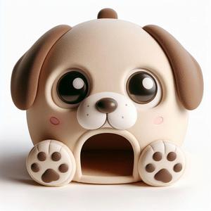 Modern Dog Showpiece 3D Print – Minimalist Decorative Sculpture, Contemporary Home & Office Decor
