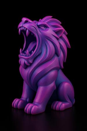 Roaring Lion Figurine STL File for 3D Printing