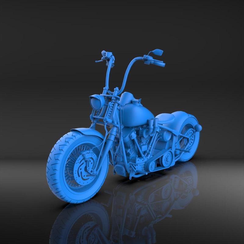 Harley Davidson Knucklehead Motorcycle STL