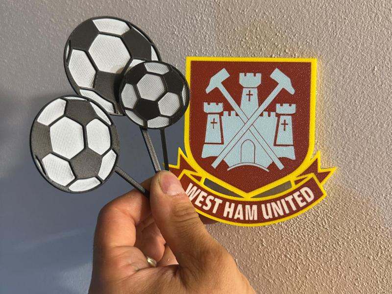 West ham united cake topper