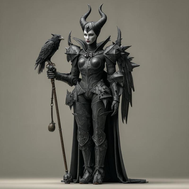 😈🌑 Maleficent Dark-Majesty – Thorned Armor Collector's Edition (One-Piece STL)