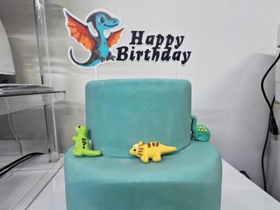 Pterodactyl happy birthday cake topper 