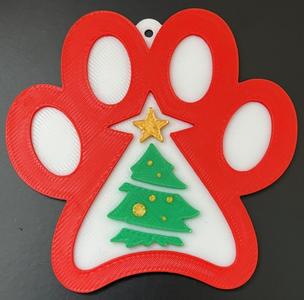 Christmas dog paw 
