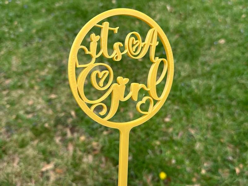 Baby Shower Cake topper "It's a girl"