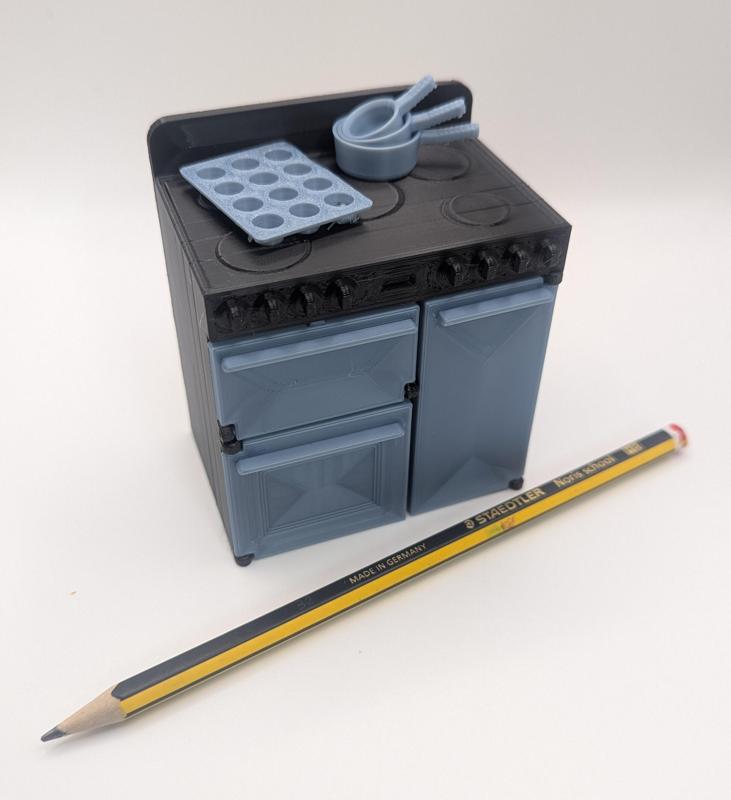 Dollhouse kitchen range Oven Cooker 1:12 scale