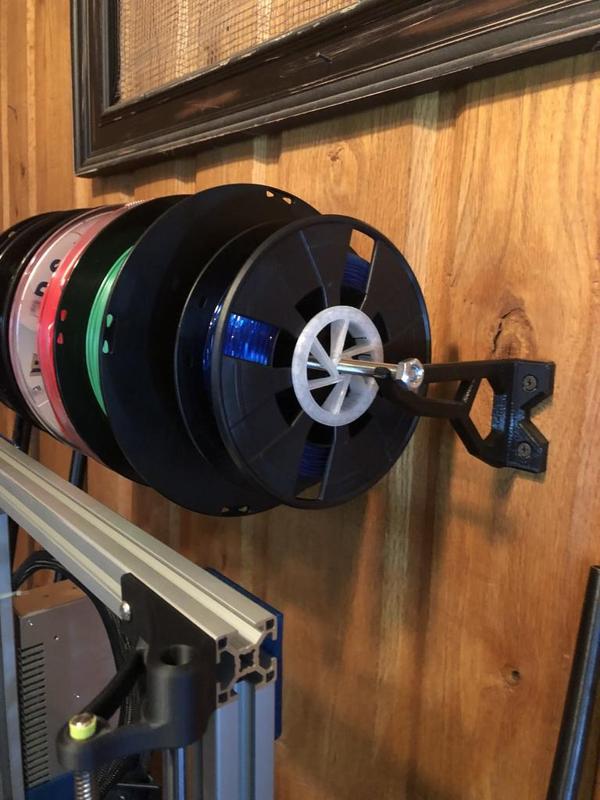 Wall mount spool bracket