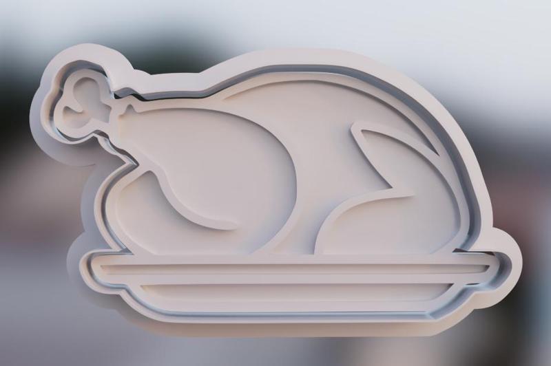 Classic Baked Turkey Cookie Cutter and Stamp - Timeless Flavor on Every Plate!