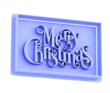 Merry Christmas Rectangle Cookie Cutter and Embosser