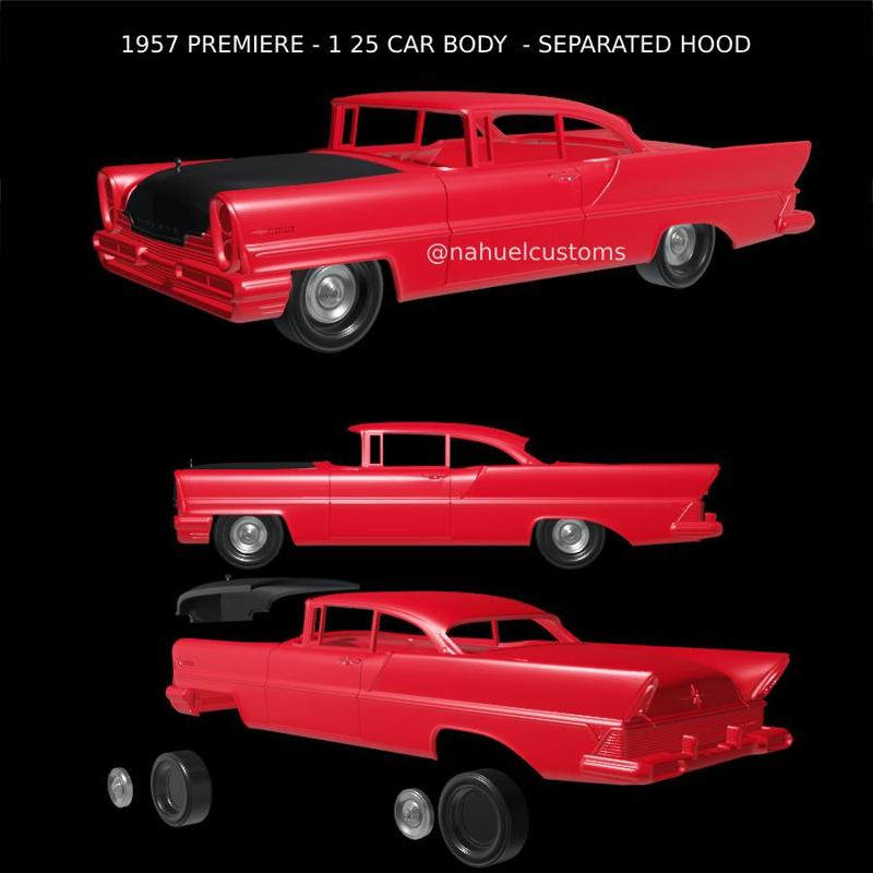 1957 PREMIERE - 1 25 CAR BODY - SEPARATED HOOD