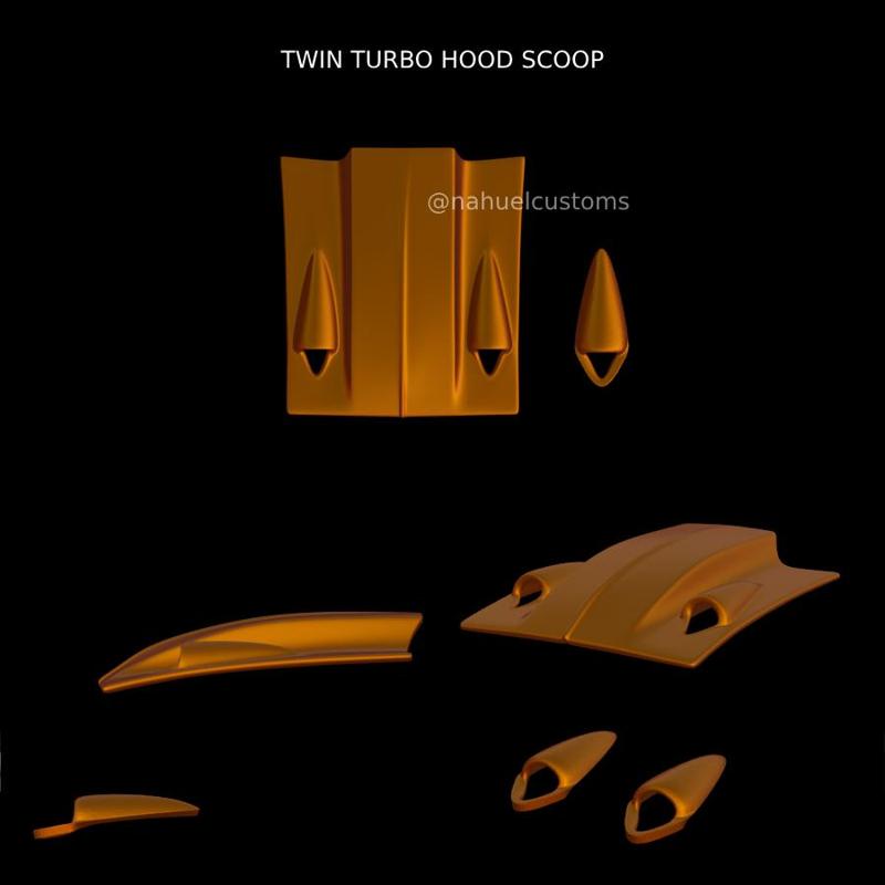TWIN TURBO HOOD SCOOP
