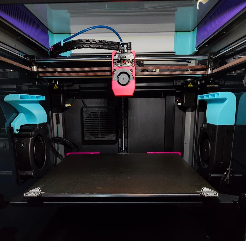 Creality K1 / K1 Max Extended Axillary Fan Duct for Dual Fans and extra coverage