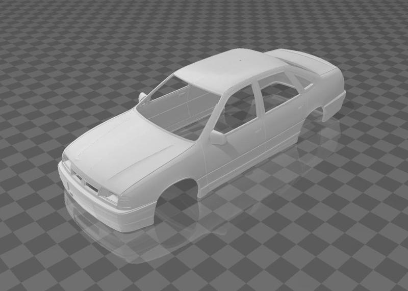 Vauxhall Cavalier BTCC 1993 Shell Body – Divided Parts for Easy Printing