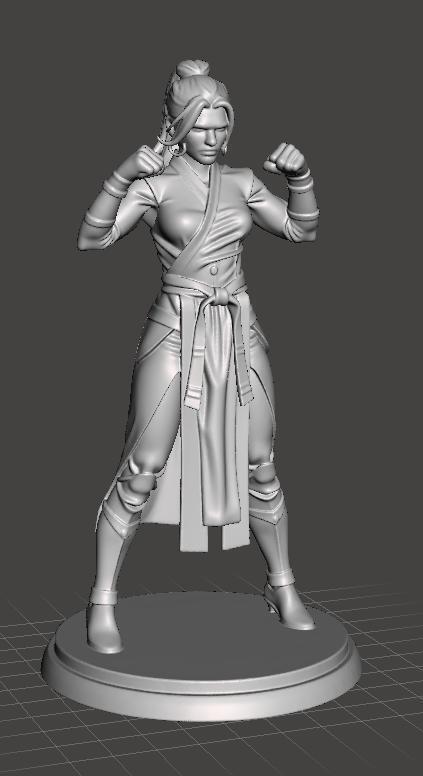 Warrior female with fists raised