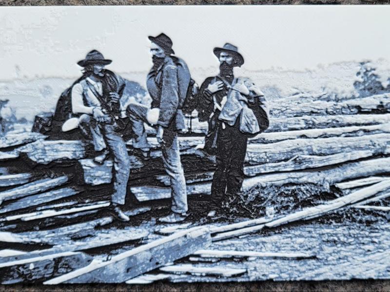 HueForge B&W Rebel POWs at Gettysburg