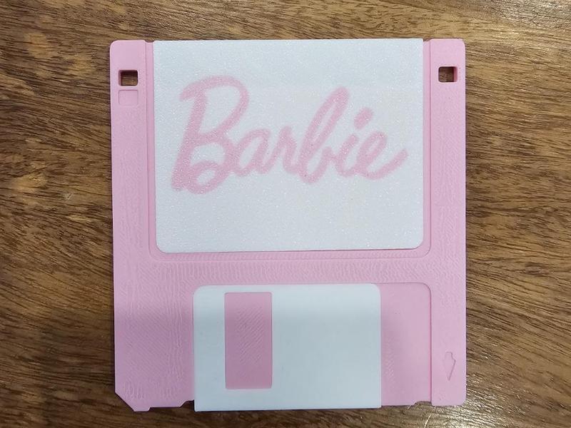 Floppy disk coaster - Barbie