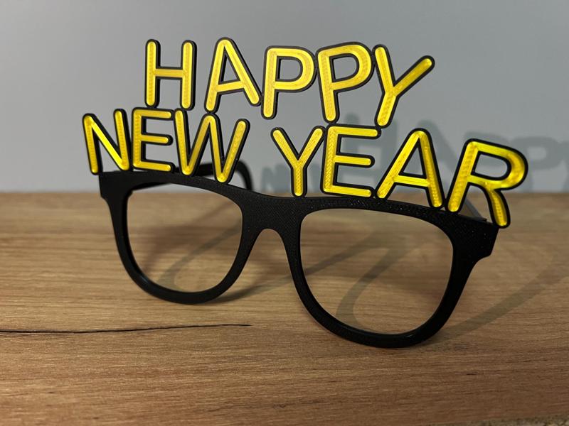Funny New Year's glasses. Gadget 2025