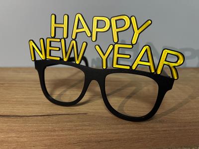 Funny New Year's glasses. Gadget 2025