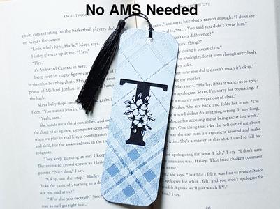 Monogram T Bookmark, Hueforge.